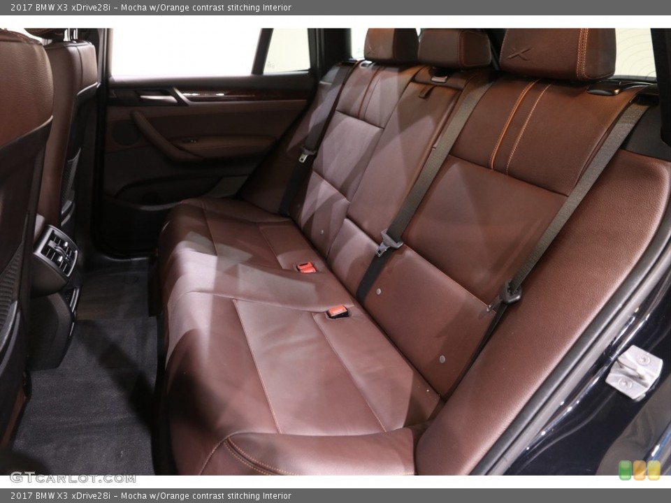 Mocha w/Orange contrast stitching Interior Rear Seat for the 2017 BMW X3 xDrive28i #139903010