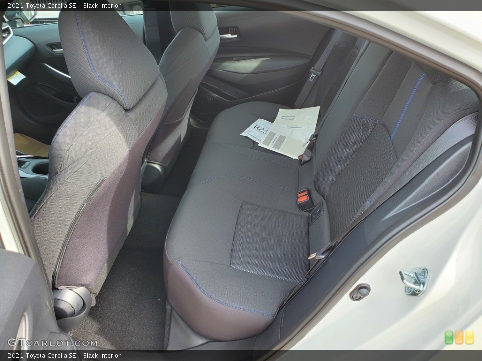Black Interior Rear Seat for the 2021 Toyota Corolla SE #139904543