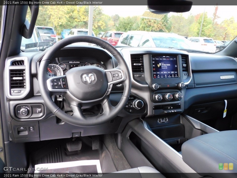 Diesel Gray/Black Interior Front Seat for the 2021 Ram 1500 Big Horn Crew Cab 4x4 #139906727