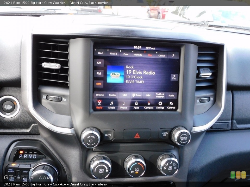 Diesel Gray/Black Interior Controls for the 2021 Ram 1500 Big Horn Crew Cab 4x4 #139906748