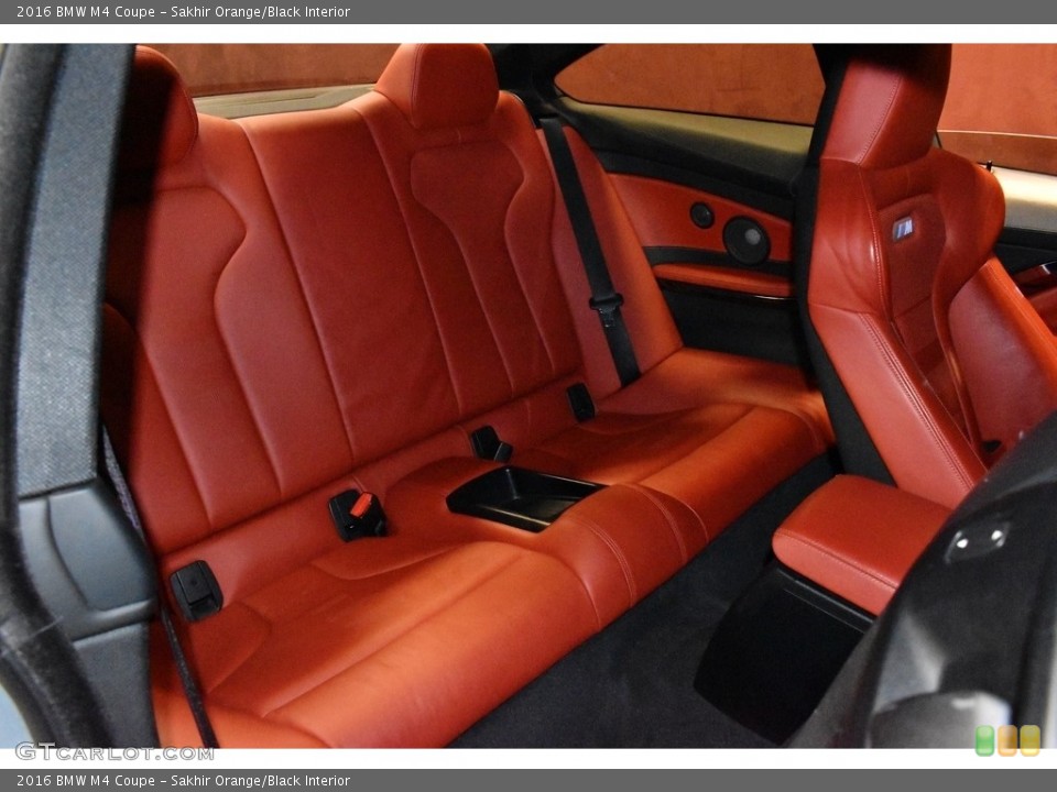 Sakhir Orange/Black Interior Rear Seat for the 2016 BMW M4 Coupe #139907075