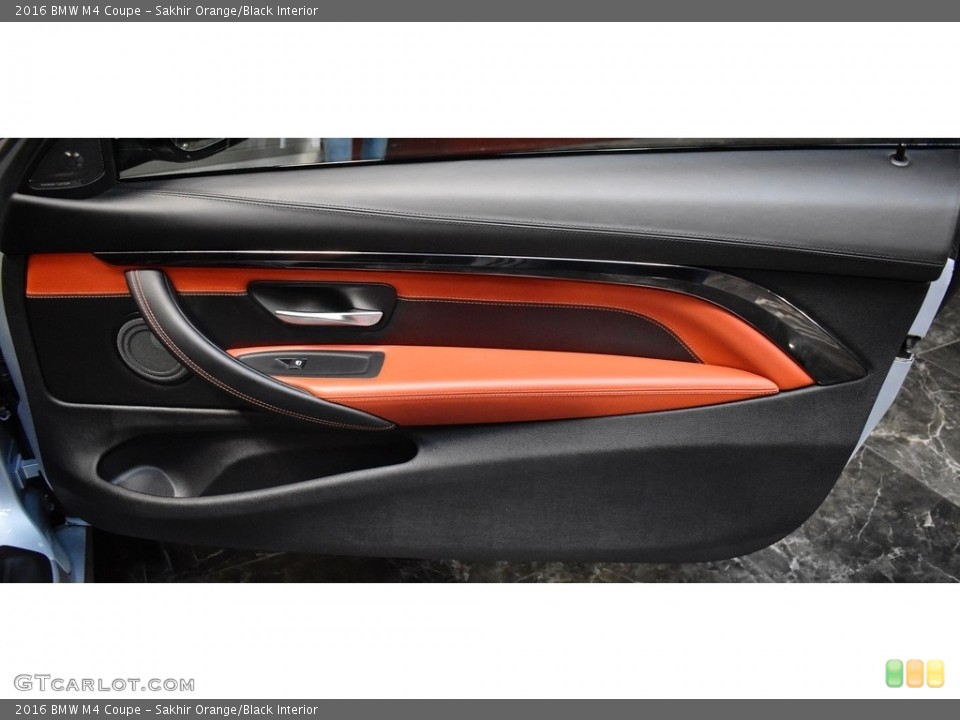 Sakhir Orange/Black Interior Door Panel for the 2016 BMW M4 Coupe #139907096