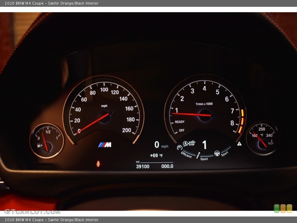 Sakhir Orange/Black Interior Gauges for the 2016 BMW M4 Coupe #139907114