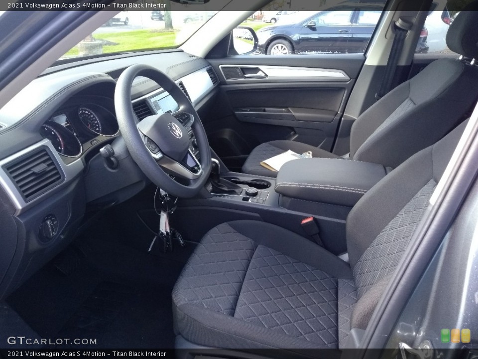 Titan Black Interior Front Seat for the 2021 Volkswagen Atlas S 4Motion #139907468