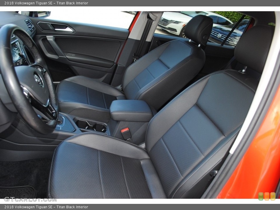 Titan Black Interior Front Seat for the 2018 Volkswagen Tiguan SE #139907504
