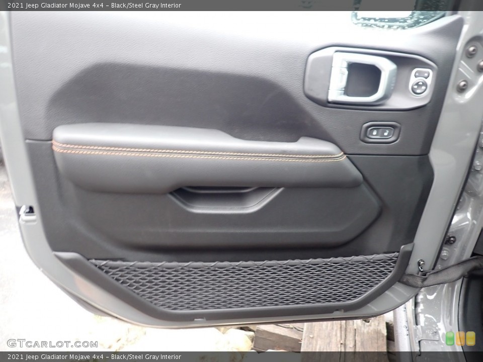 Black/Steel Gray Interior Door Panel for the 2021 Jeep Gladiator Mojave 4x4 #139908329