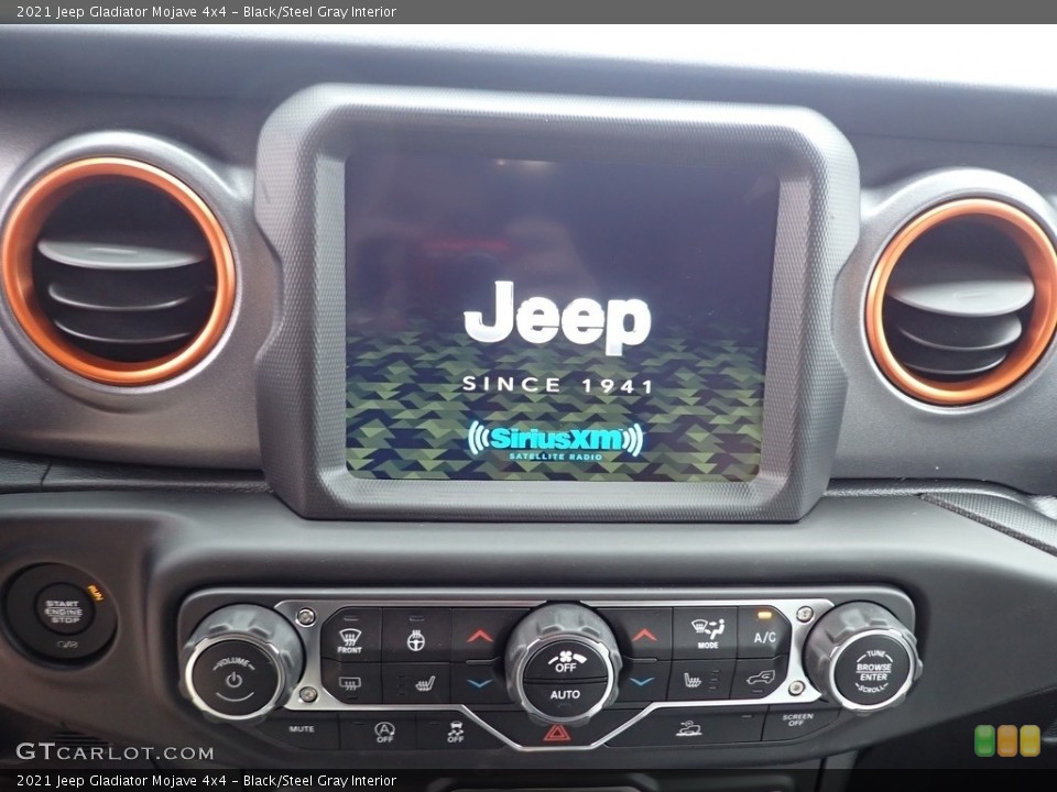 Black/Steel Gray Interior Controls for the 2021 Jeep Gladiator Mojave 4x4 #139908338