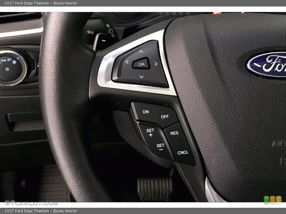 Ebony Interior Steering Wheel for the 2017 Ford Edge Titanium #139908980