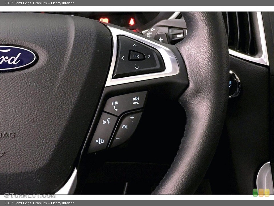 Ebony Interior Steering Wheel for the 2017 Ford Edge Titanium #139908983
