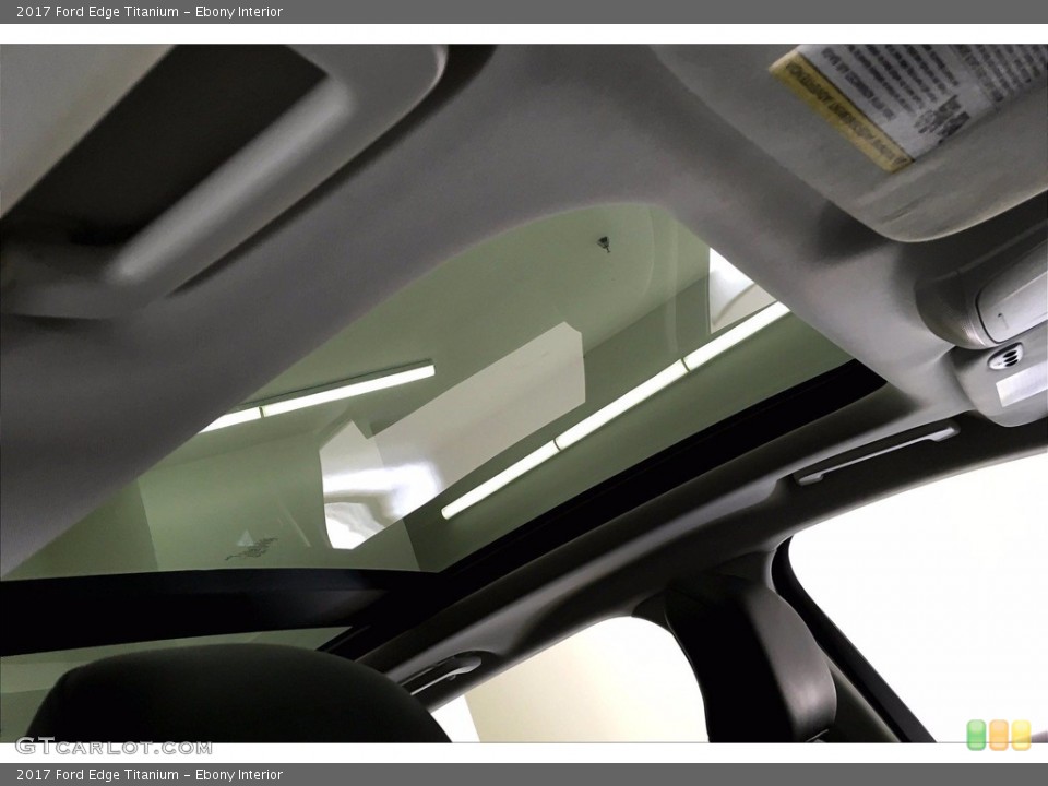 Ebony Interior Sunroof for the 2017 Ford Edge Titanium #139909013