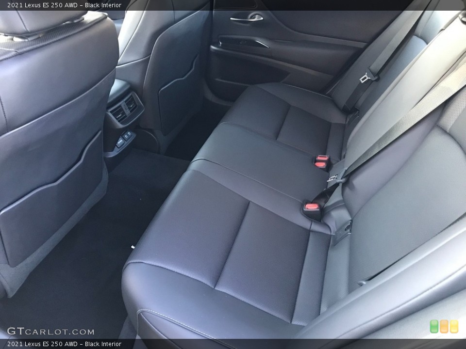 Black Interior Rear Seat for the 2021 Lexus ES 250 AWD #139909738