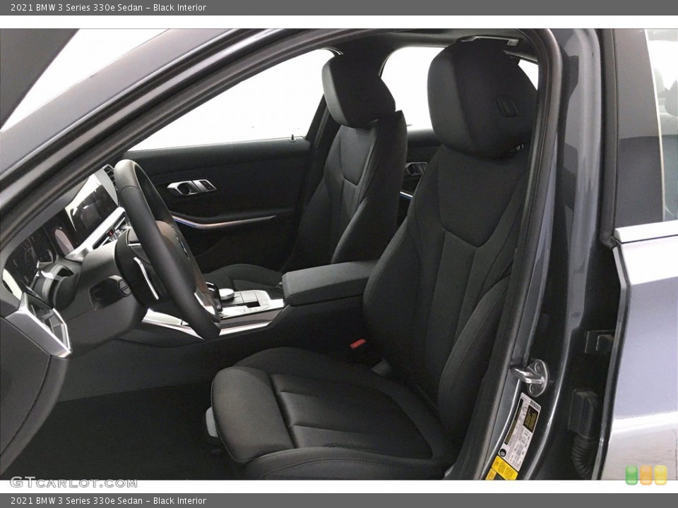Black Interior Front Seat for the 2021 BMW 3 Series 330e Sedan #139913879