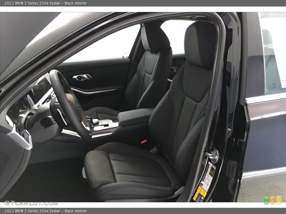 Black Interior Front Seat for the 2021 BMW 3 Series 330e Sedan #139914230