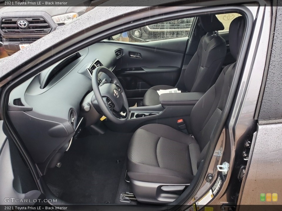 Black Interior Photo for the 2021 Toyota Prius LE #139915016