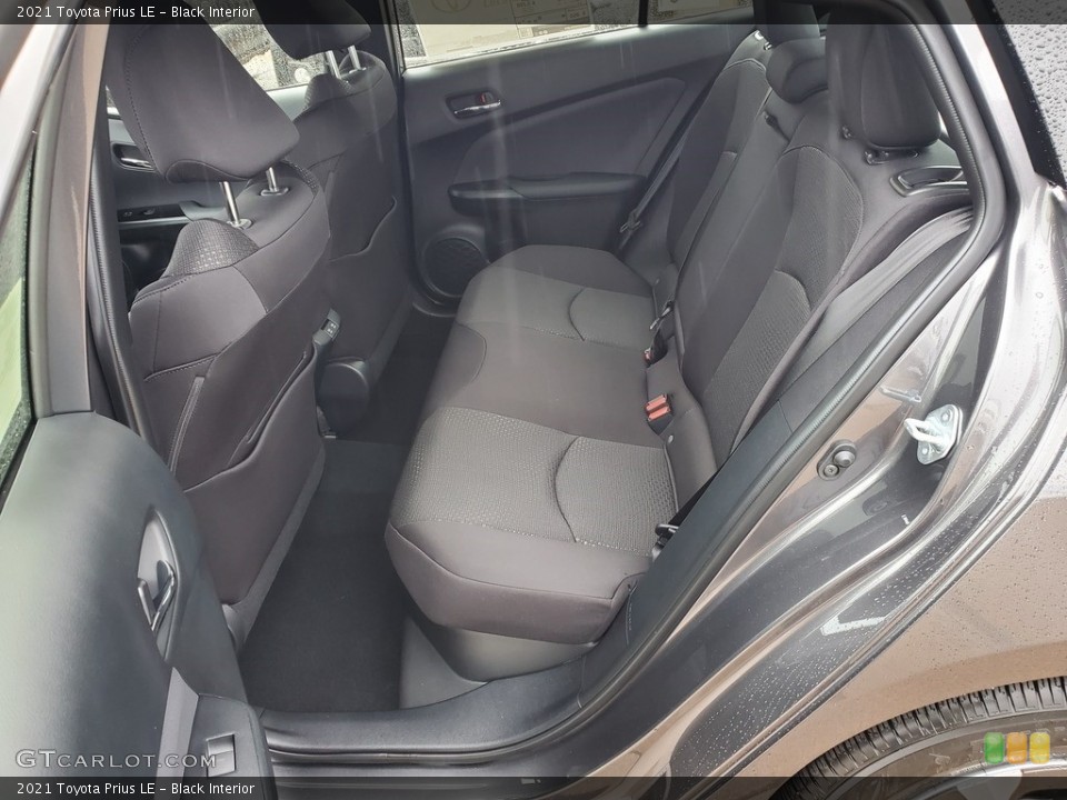 Black Interior Rear Seat for the 2021 Toyota Prius LE #139915038