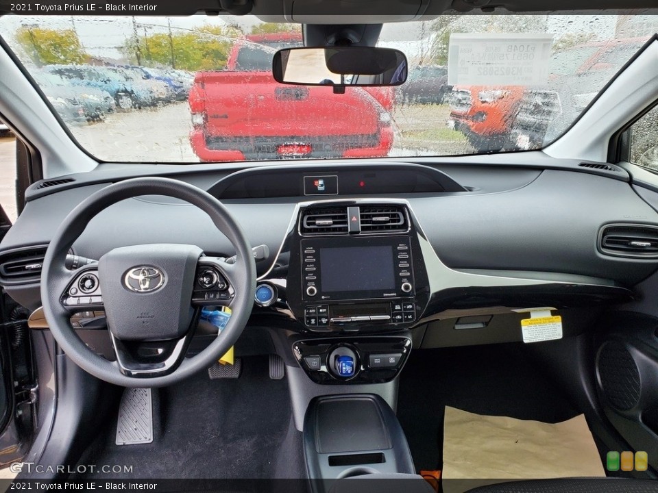 Black Interior Dashboard for the 2021 Toyota Prius LE #139915062