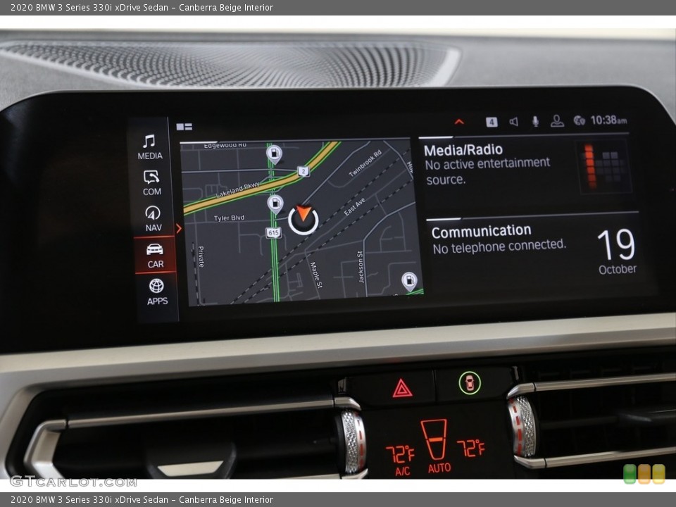 Canberra Beige Interior Navigation for the 2020 BMW 3 Series 330i xDrive Sedan #139915305