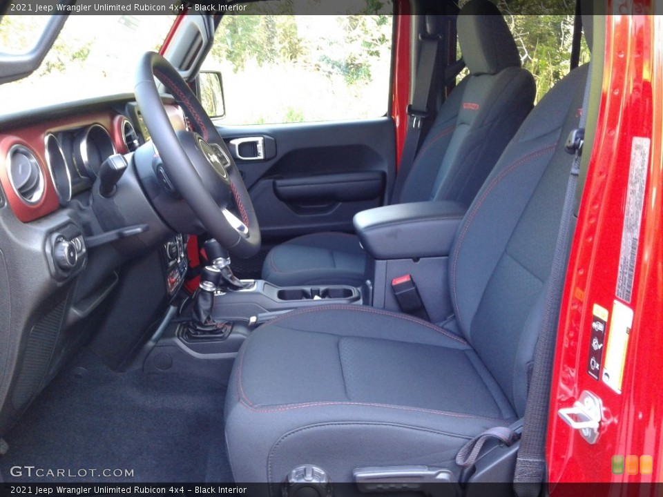Black Interior Front Seat for the 2021 Jeep Wrangler Unlimited Rubicon 4x4 #139916265