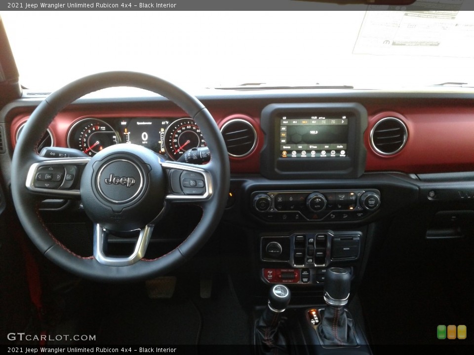 Black Interior Dashboard for the 2021 Jeep Wrangler Unlimited Rubicon 4x4 #139916382