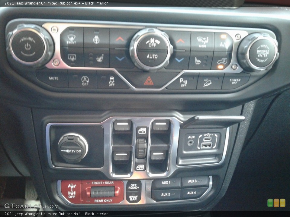 Black Interior Controls for the 2021 Jeep Wrangler Unlimited Rubicon 4x4 #139916649