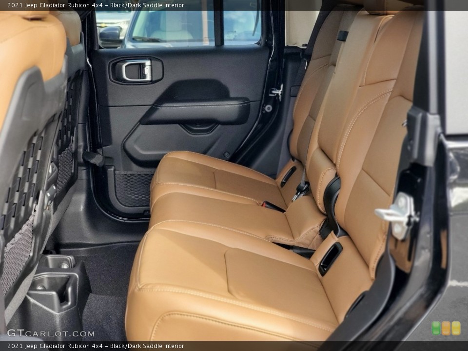 Black/Dark Saddle Interior Rear Seat for the 2021 Jeep Gladiator Rubicon 4x4 #139916658