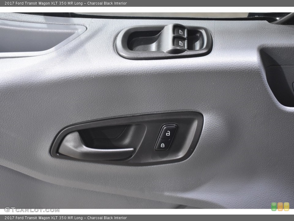 Charcoal Black Interior Door Panel for the 2017 Ford Transit Wagon XLT 350 MR Long #139916667