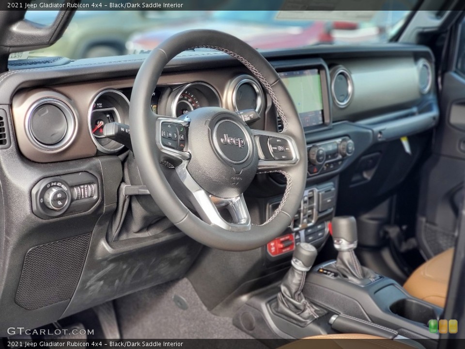 Black/Dark Saddle Interior Dashboard for the 2021 Jeep Gladiator Rubicon 4x4 #139916691