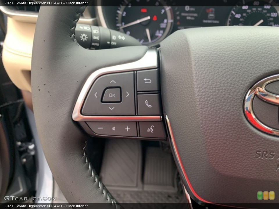 Black Interior Steering Wheel for the 2021 Toyota Highlander XLE AWD #139919802