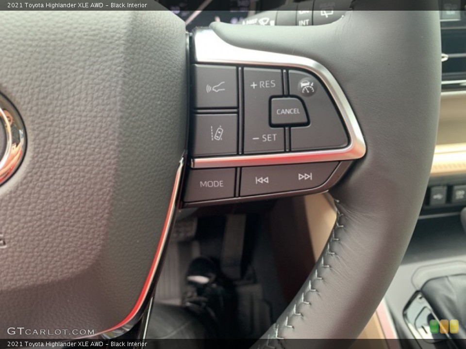 Black Interior Steering Wheel for the 2021 Toyota Highlander XLE AWD #139919820
