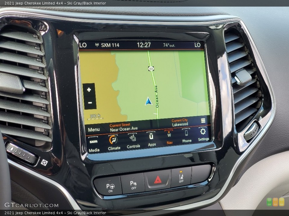 Ski Gray/Black Interior Navigation for the 2021 Jeep Cherokee Limited 4x4 #139920183