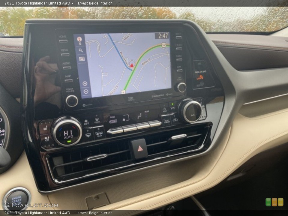 Harvest Beige Interior Navigation for the 2021 Toyota Highlander Limited AWD #139920567