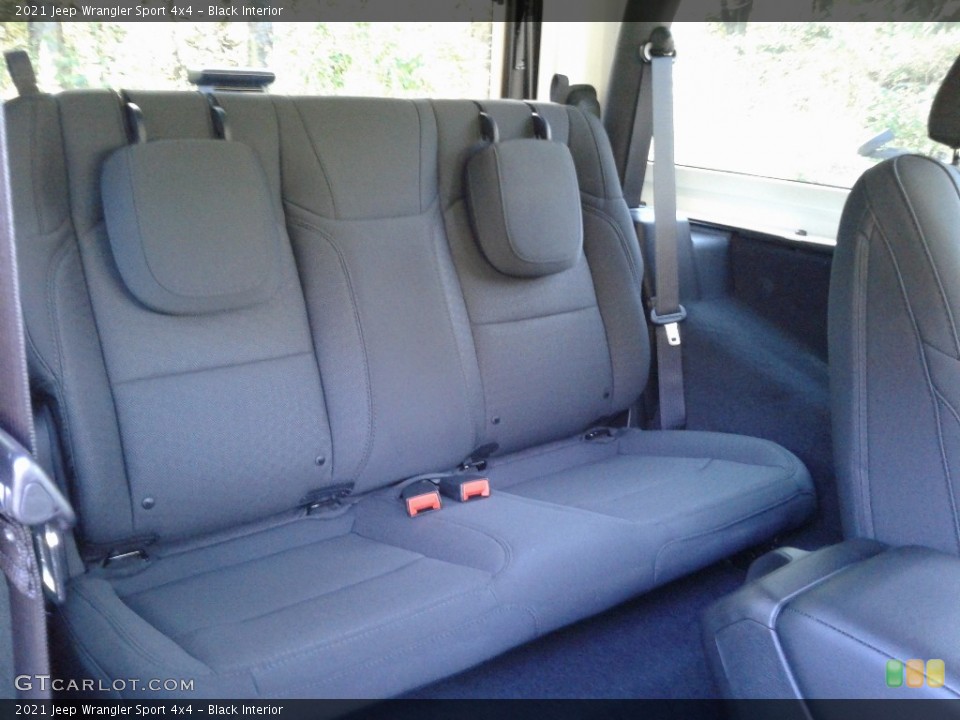 Black Interior Rear Seat for the 2021 Jeep Wrangler Sport 4x4 #139920750