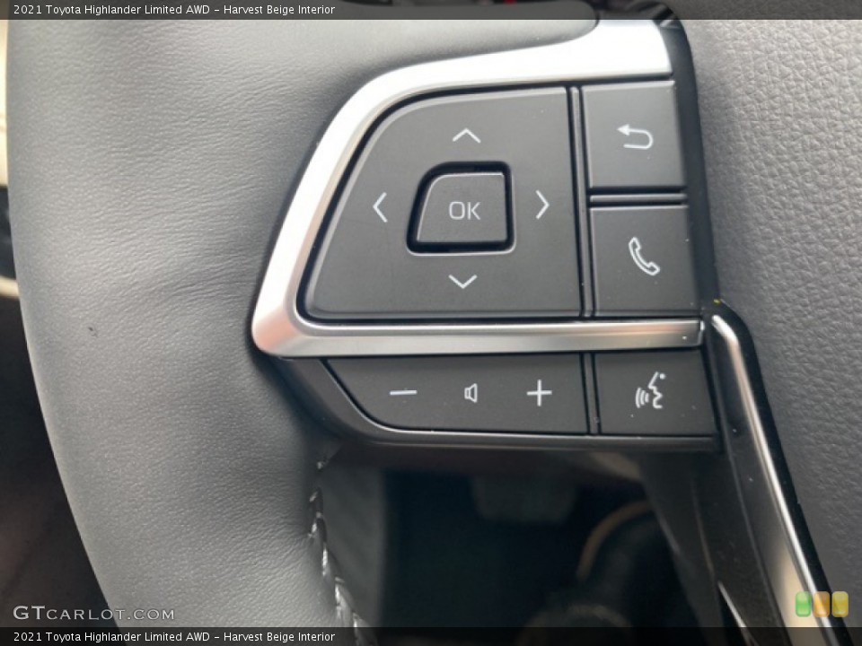 Harvest Beige Interior Steering Wheel for the 2021 Toyota Highlander Limited AWD #139920762