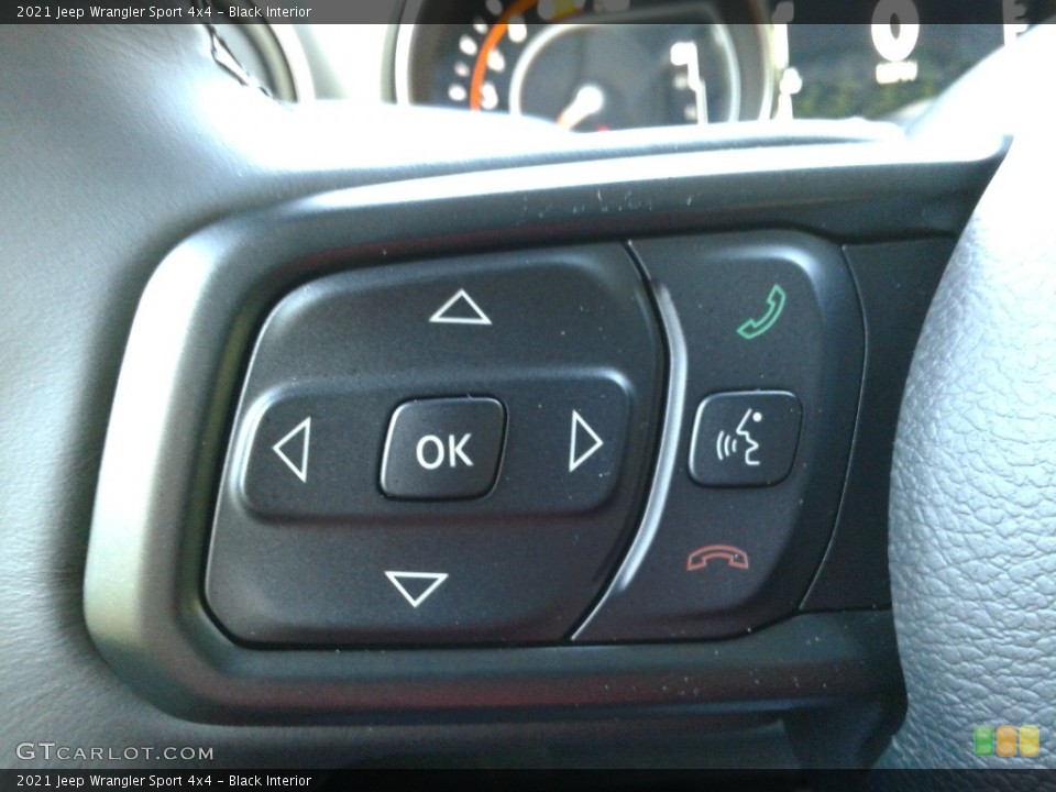 Black Interior Steering Wheel for the 2021 Jeep Wrangler Sport 4x4 #139920777