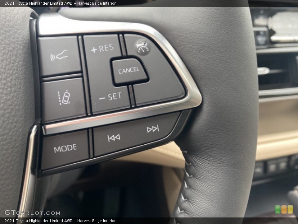 Harvest Beige Interior Steering Wheel for the 2021 Toyota Highlander Limited AWD #139920789