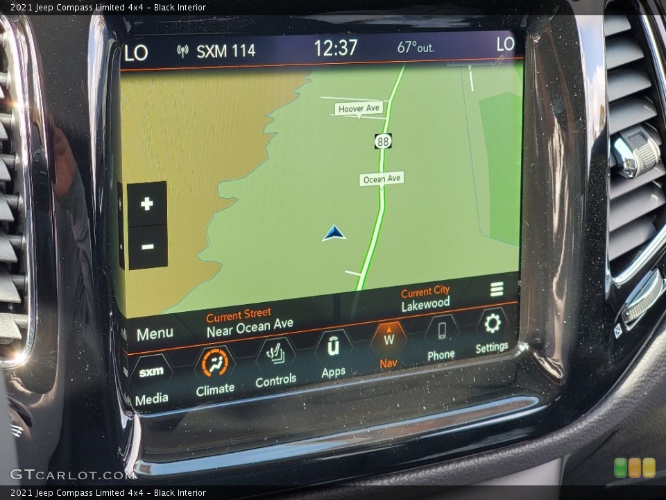 Black Interior Navigation for the 2021 Jeep Compass Limited 4x4 #139921323