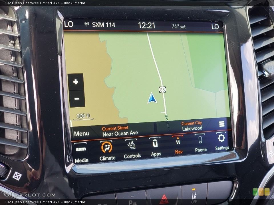 Black Interior Navigation for the 2021 Jeep Cherokee Limited 4x4 #139921695