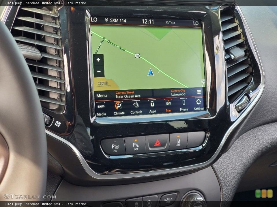 Black Interior Navigation for the 2021 Jeep Cherokee Limited 4x4 #139922445