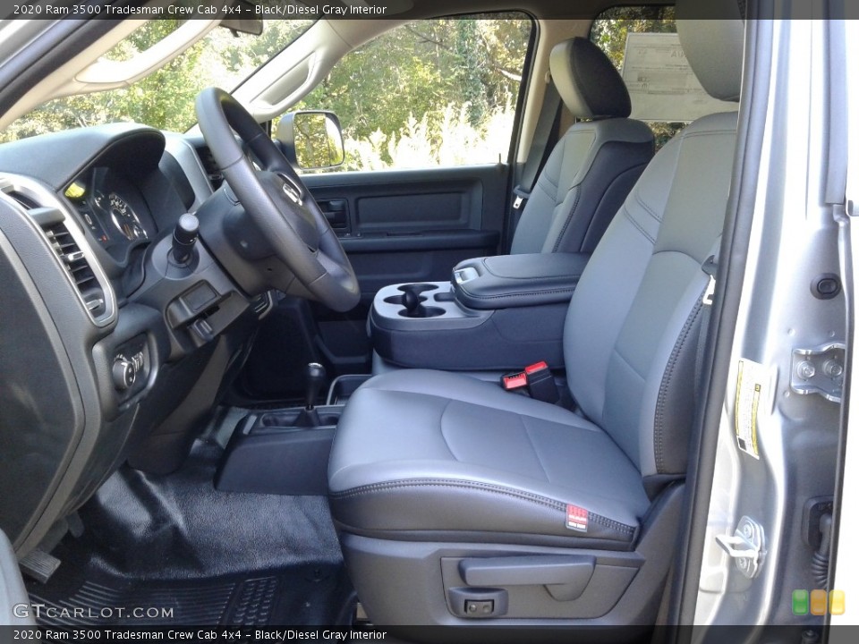 Black/Diesel Gray Interior Front Seat for the 2020 Ram 3500 Tradesman Crew Cab 4x4 #139922904