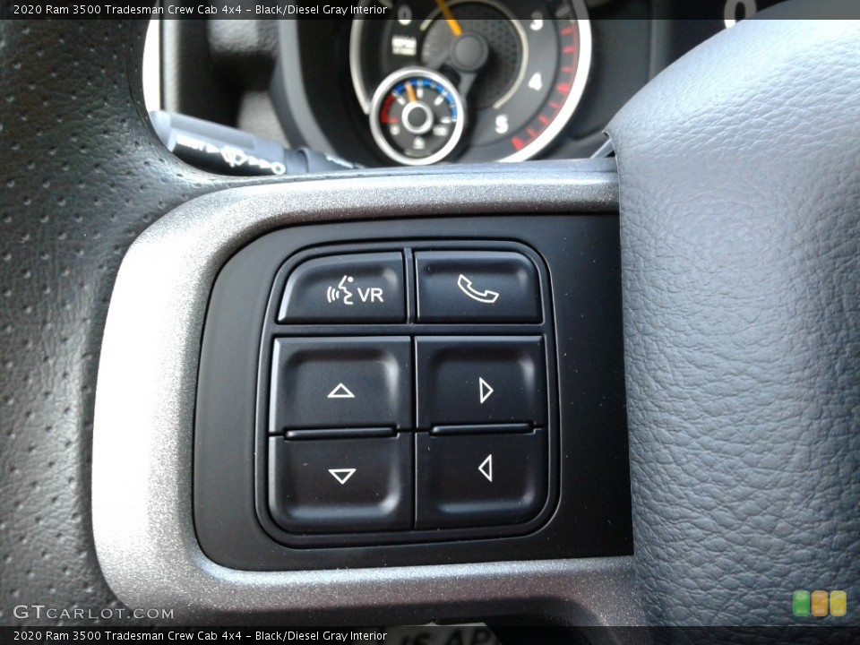 Black/Diesel Gray Interior Steering Wheel for the 2020 Ram 3500 Tradesman Crew Cab 4x4 #139923060