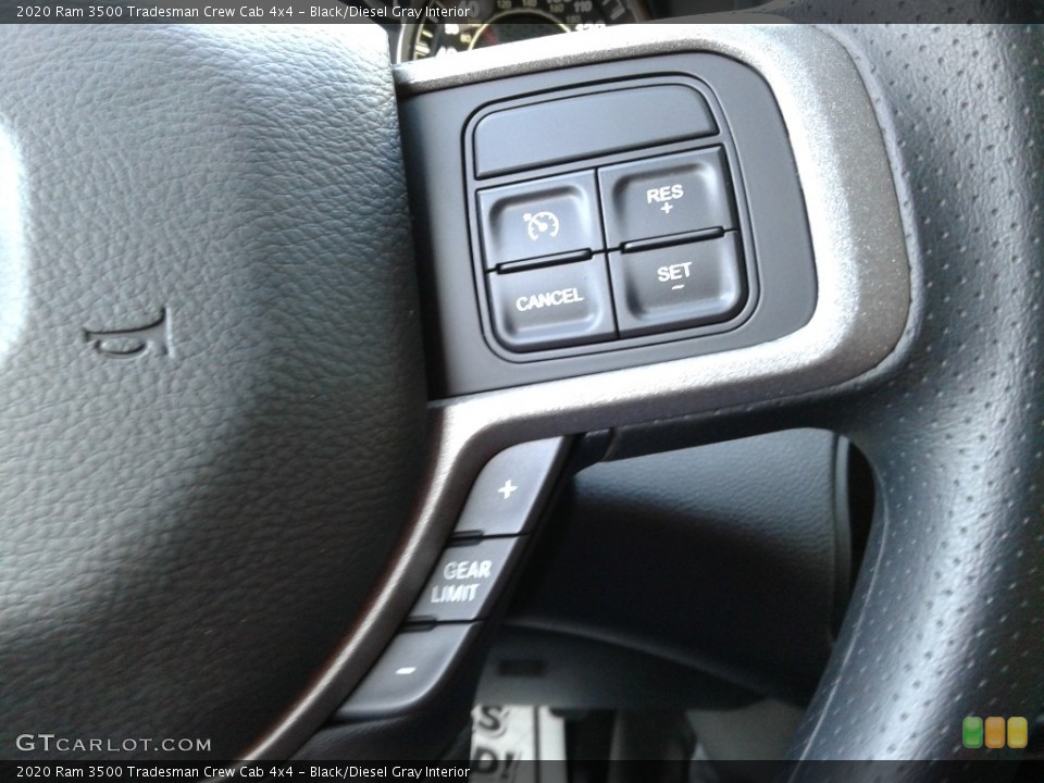 Black/Diesel Gray Interior Steering Wheel for the 2020 Ram 3500 Tradesman Crew Cab 4x4 #139923079
