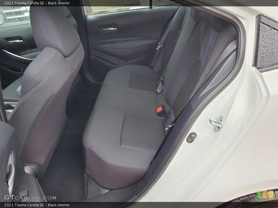 Black Interior Rear Seat for the 2021 Toyota Corolla SE #139925602