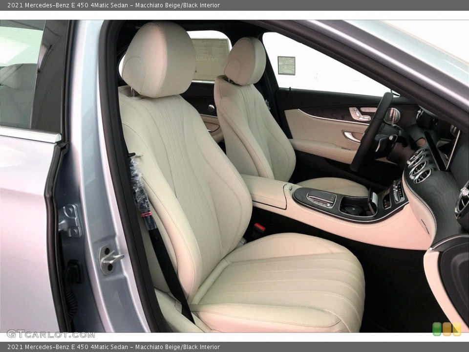 Macchiato Beige/Black Interior Front Seat for the 2021 Mercedes-Benz E 450 4Matic Sedan #139927342