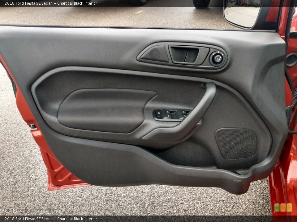 Charcoal Black Interior Door Panel for the 2018 Ford Fiesta SE Sedan #139931053