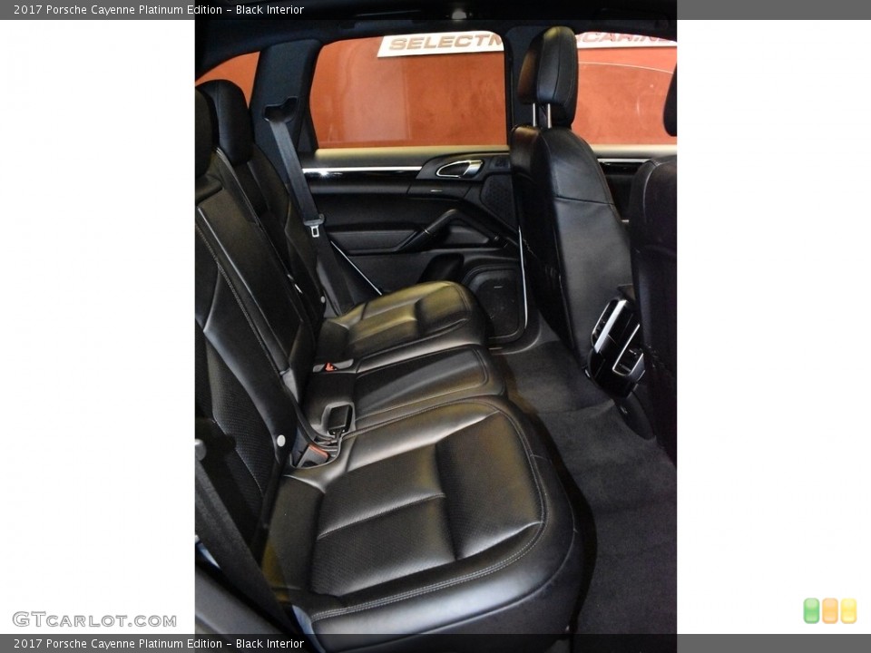 Black Interior Rear Seat for the 2017 Porsche Cayenne Platinum Edition #139932037