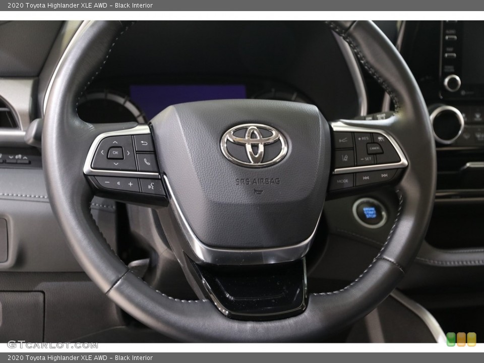 Black Interior Steering Wheel for the 2020 Toyota Highlander XLE AWD #139932274