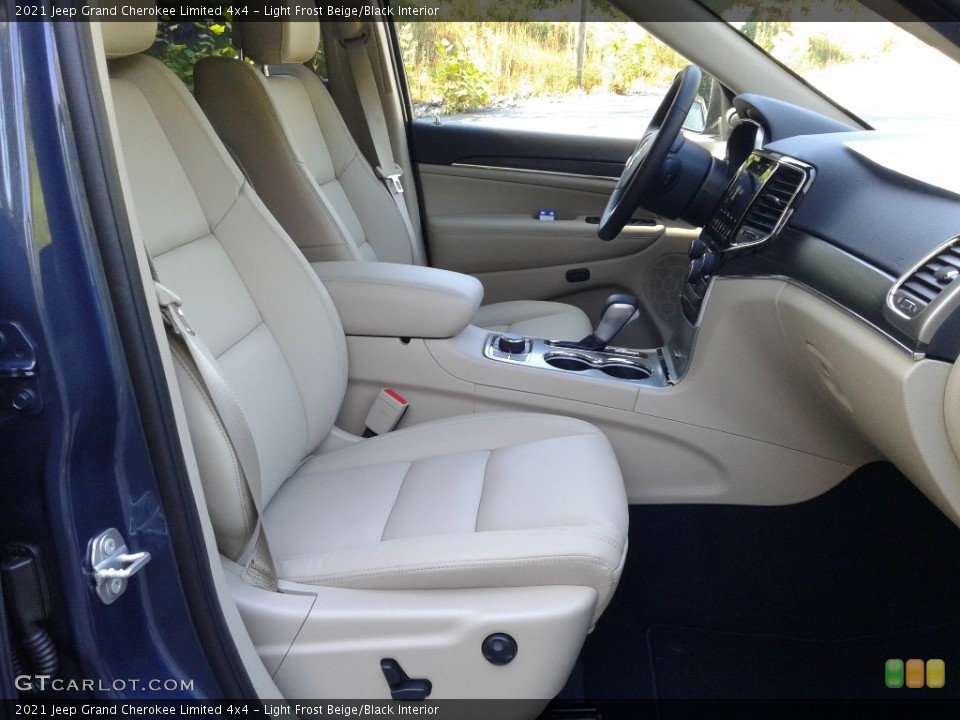 Light Frost Beige/Black Interior Front Seat for the 2021 Jeep Grand Cherokee Limited 4x4 #139932301