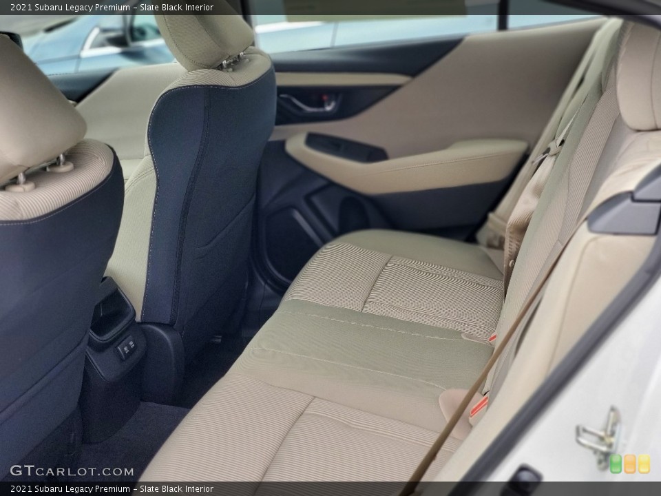 Slate Black Interior Rear Seat for the 2021 Subaru Legacy Premium #139932346