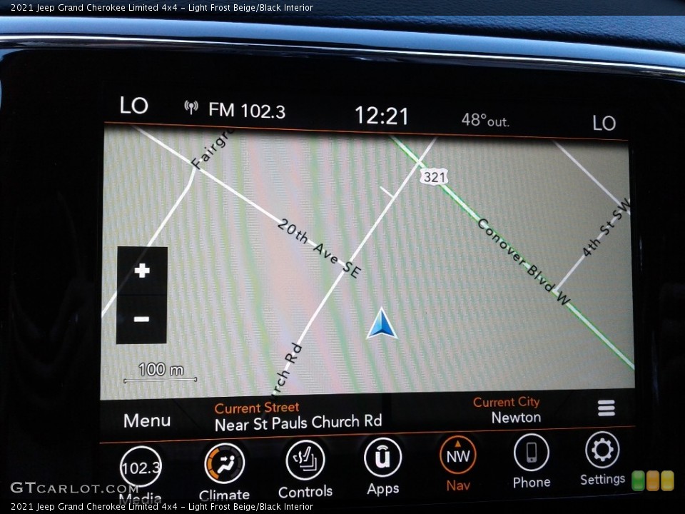 Light Frost Beige/Black Interior Navigation for the 2021 Jeep Grand Cherokee Limited 4x4 #139932454