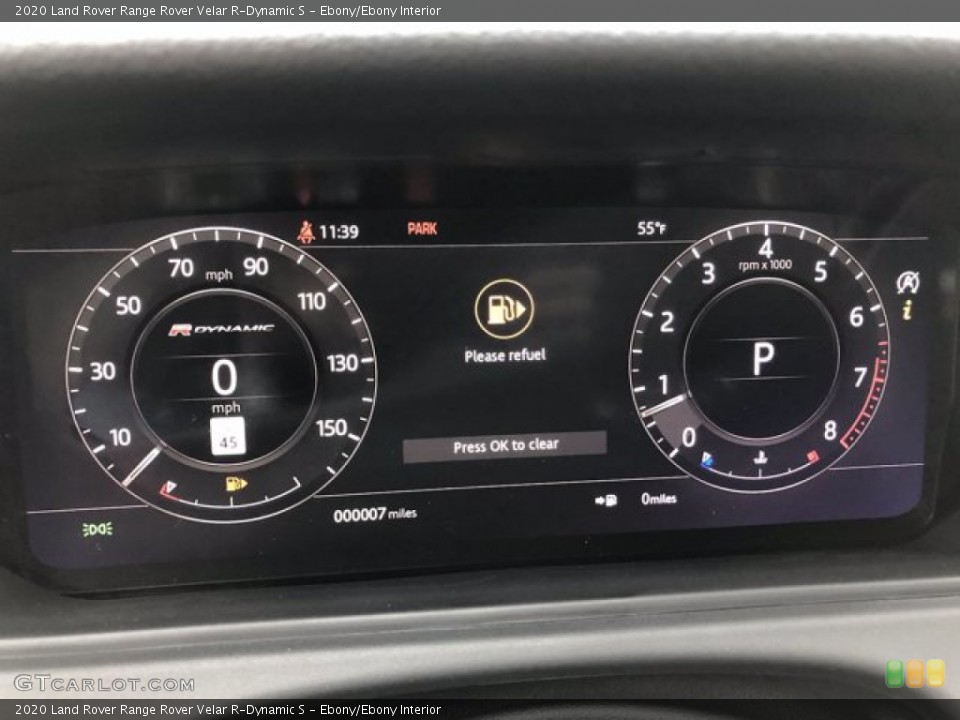 Ebony/Ebony Interior Gauges for the 2020 Land Rover Range Rover Velar R-Dynamic S #139933120